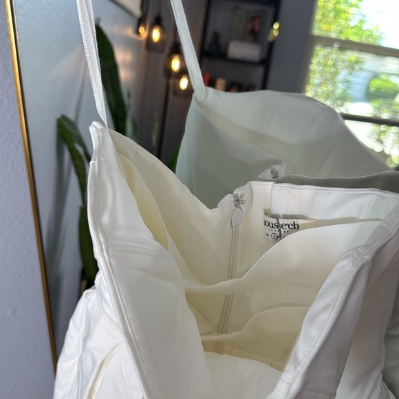 HOUSE OF CB 'Audrey' White Strapless Midi Sundress NWOT - Picture 7 of 9